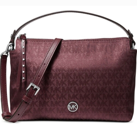 MICHAEL KORS SHAILENE MERLOT CROSSBODY MESSENGER BAG NWT - Picture 1 of 6
